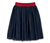Bleu foncé avec taille rouge scintillante