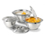 3 saladiers thermiques de service avec couvercles en inox
