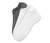 3 paires de socquettes, blanc et gris