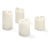 4 bougies à LED en cire véritable, blanches