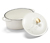 Cocotte en fonte, ovale, blanche