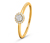 Bague en or 375 avec diamants