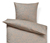 Parure de lit en satin, taille normale, beige/bleue