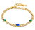 Bracelet incrusté avec cristaux de verre