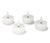 4 bougies chauffe-plat en cire avec LED, blanc