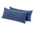 2 taies d’oreiller en microfibre, bleu foncé - Bleu foncé