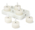 6 bougies chauffe-plat en cire avec LED 