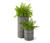Lot de 2 pots de fleur, polyrotin