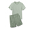 Pyjama court avec short tissé