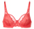 Soutien-gorge à armatures avec de la dentelle, rouge