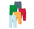 5 leggings en coton bio, multicolores