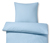 Parure de lit en percale, bleue, taille normale