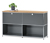 Buffet en métal « CN3 » avec plateau en bois et abattants amovibles, gris