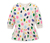 Robe molletonnée en coton bio, crème à imprimé intégral multicolore