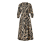 Robe en popeline avec imprimé feuilles de palmier - Noir avec imprimé beige de feuilles de palmier