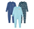 3 pyjamas en coton bio, bleus