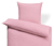 Parure de lit en lin, rose, taille normale