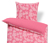Parure de lit en coton de qualité supérieure, rose, taille normale