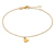 Bracelet en or avec pendentif en forme de cœur