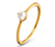 Bague délicate avec perle de culture d’eau douce