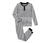 Pyjama pour enfants noir-blanc à rayures