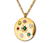 Chaîne avec pendentif rond multicolore