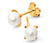 Boucles d'oreille en or avec des perles de culture d’eau douce