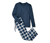 Pyjama en jersey, à carreaux