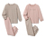 2 pyjamas pour tout-petit, longs, rose