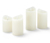 4 bougies à LED en cire véritable, blanc crème