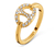 Bague « Ancre » avec cristaux de verre