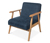 Fauteuil avec accoudoirs, bleu