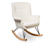 Chaise à bascule en tissu bouclé