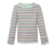 T-shirt côtelé, rayures multicolores