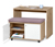 Lot banc et table, env. 93 x 60 cm