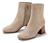 Bottines en cuir velours