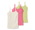 3 maillots de corps enfant, rose vert