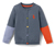 Bleu foncé avec avant-bras orange et violets