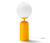 Lampe de table avec globe en verre, jaune