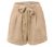 Short avec une partie en lin beige - Beige