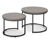 2 tables basses avec plateau de table en béton