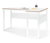 Bureau d'angle avec bordure en placage