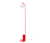 Lampadaire avec globe de verre, rouge