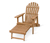Chaise de jardin Adirondack avec partie pieds extensible, couleur naturelle