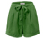 Short avec une partie en lin vert - Vert
