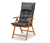 Chaise longue à dossier haut premium, anthracite