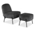 Fauteuil design avec repose-pieds – de SCAPA, anthracite