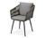 Fauteuil pour table à manger « Jara » avec tressage textile