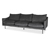Canapé design 3 places – de SCAPA, anthracite
