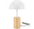 Lampe de table à LED avec pied en bois
